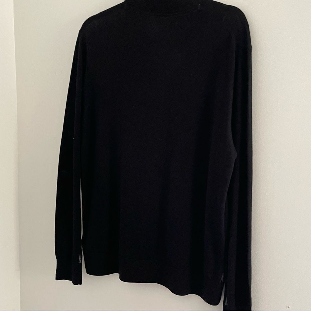 Ted Baker Merino Wool quarter-Zip XL Black Grey Preppy Luxury Sweater NWT size 5 - Picture 5 of 12